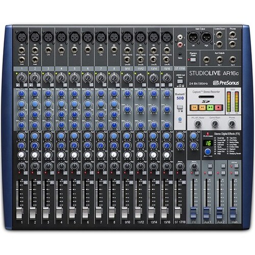 Presonus StudioLive AR16c 16-Ch Mixer w/ Bluetooth & USB Multitrack Recording