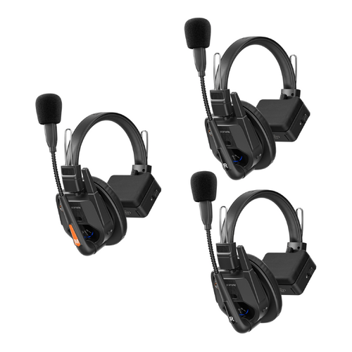 Saramonic WiTalk9 WT3S 3-Person Full-Duplex Wireless Intercom Headset System 1.9GHz DECT - Expandable to 30-Person