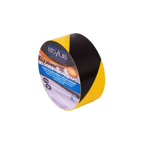 Stylus 471 Floor Marking Tape 48mm x 33 metres [Colour: Black/Yellow]