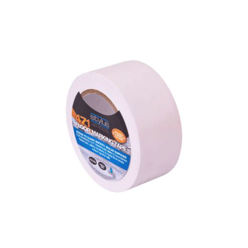 Stylus 471 PVC Safety Marking Tape 48MM X 33M - WHITE
