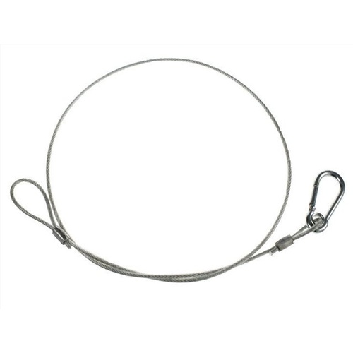 SW3X800PC Safety wire, 3mm steel, 800mm long PVC coated. 230kg dead weight breaking point