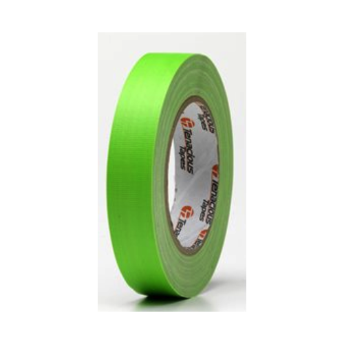 Tenacious FL166 Fluorescent Green Cloth Matt Tape 24mm x 25m