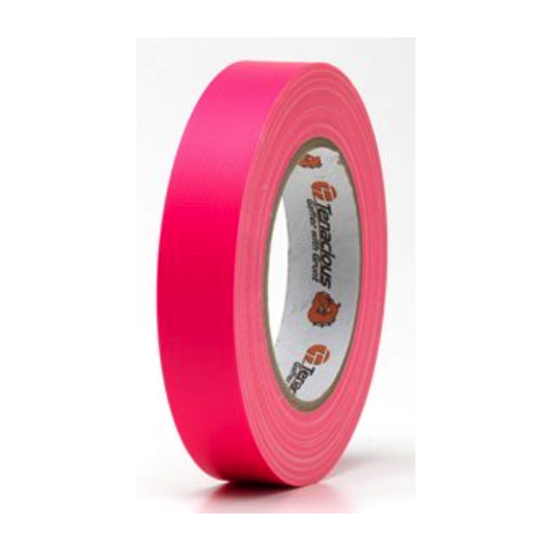 Tenacious FL166 Fluorescent Pink Cloth Matt Tape 24mm x 25m