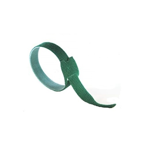 Velcro® Strap 300 x 25mm Green - Reusable Ties for Cables, Wires and Cords - Roll of 75