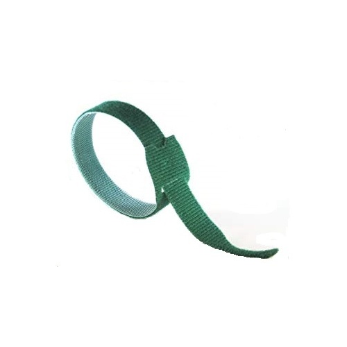 Velcro® Strap 200 x 25mm Green - Reusable Ties for Cables, Wires and Cords - Roll of 100
