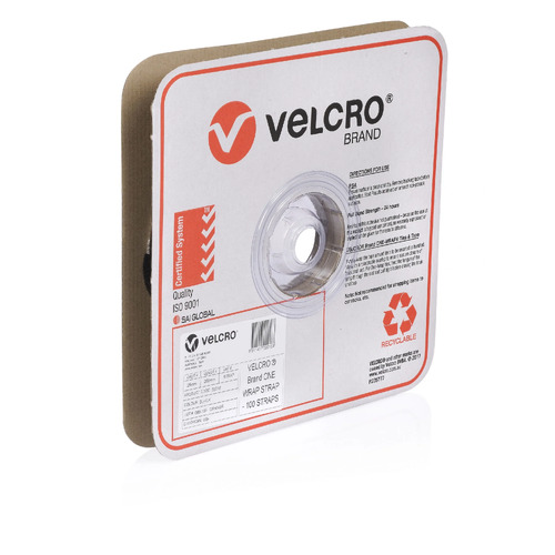 Velcro Cable Tie 25mm x 200mm - 100 pack (BLACK)