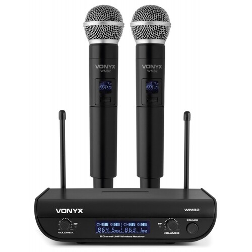 Vonyx WM82 Dual Wireless Handheld Microphone System