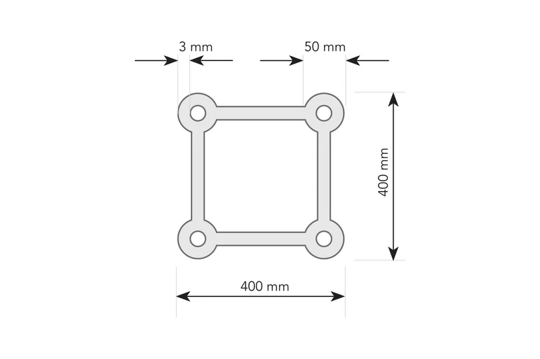 Event Lighting T4BD - 400mm Spigot Box Truss - Silver - Image 2
